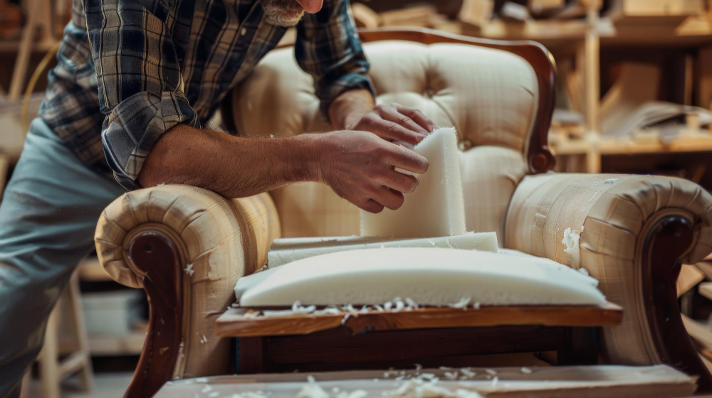 Garnissage de fauteuil ancien