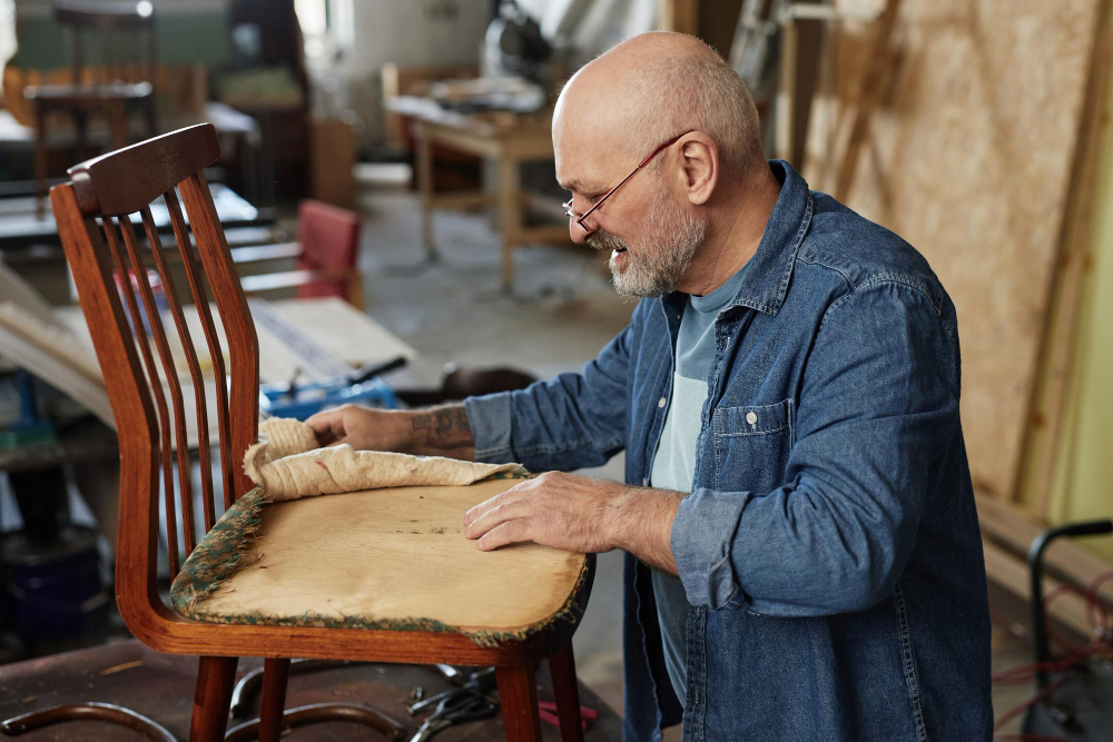 Réfection artisanale de fauteuil